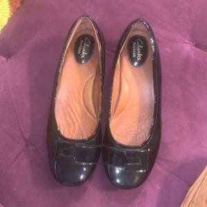 Clark's black comfort shoes